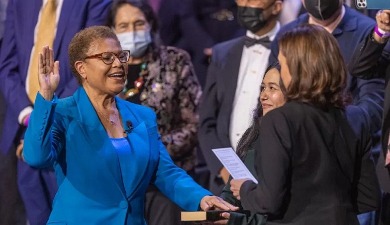 Karen Bass Sworn-in as Los Angeles First Female Mayor