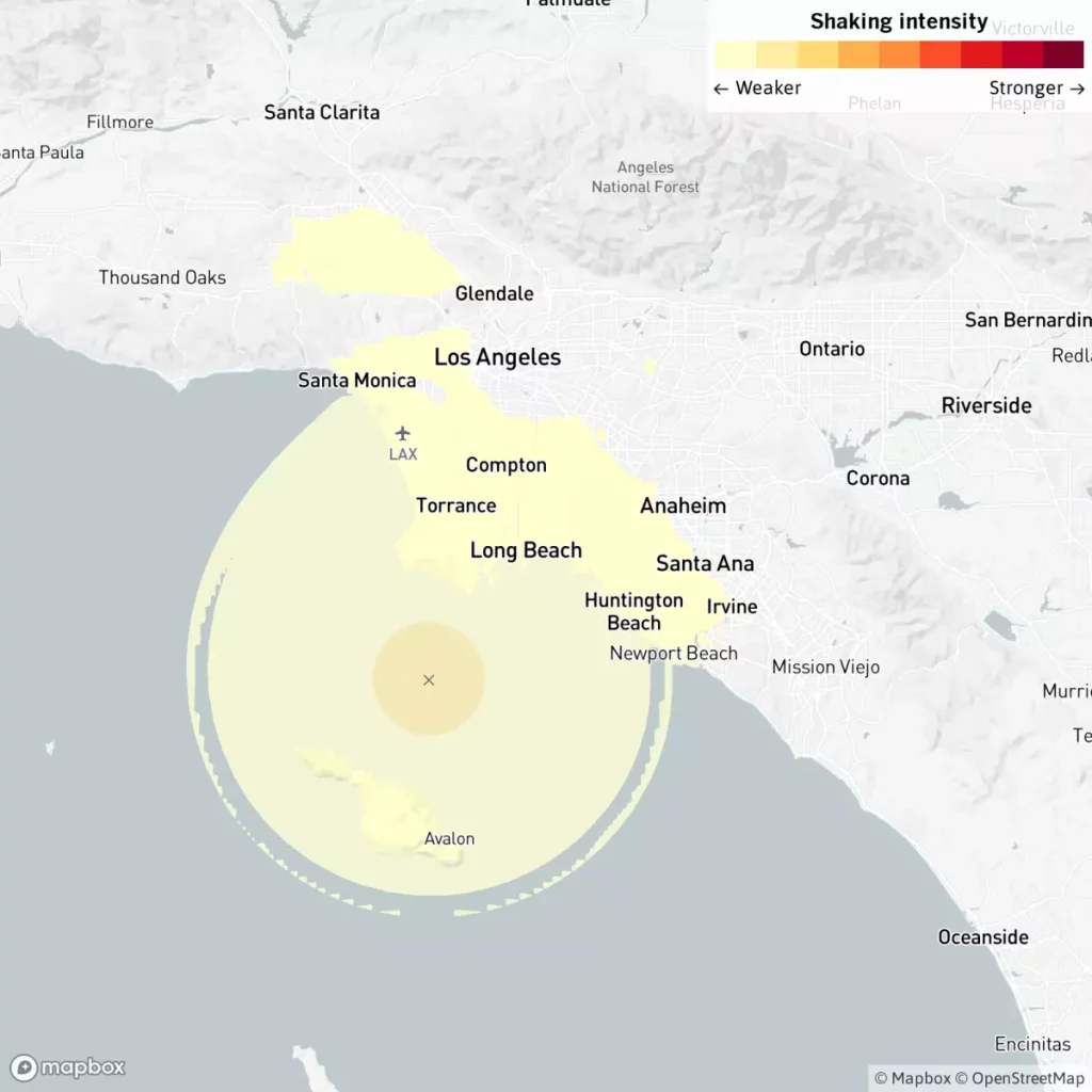 4.1 Magnitude Quake Strikes Los Angeles County
