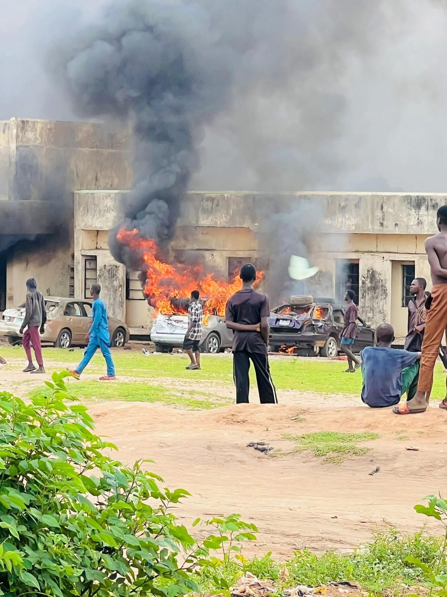 Emir’s Palace, NDLEA office set ablaze as protest rocks KwaraPublished on June 30, 2025By Sunday Dennis Residents of Lafiagi in Edu Local Government Area of Kwara State took to the streets on Monday in protest against what they described as worsening insecurity in their communities, including repeated cases of terrorism, kidnapping and killings. The protesters, predominantly youths from the area, voiced frustration over what they termed government inaction in the face of continued violence. They were seen in a video clip chanting solidarity songs and waving placards, demanding urgent intervention to curb the bloodshed and abductions disrupting daily life. The irate youths set fire to the National Drug Law Enforcement Agency, NDLEA, office in Lafiagi and vandalised the palace of the Emir of Lafiagi, smashing windows and damaging parts of the building. “We have been crying and dying in silence,” a resident said in the video clip. “People are being kidnapped every week. We don’t sleep with both eyes closed anymore, and nobody, neither the governor, the chairman, nor even the Emir, is doing anything about it.” The protest, sources said, was triggered by accumulated anger over persistent attacks and lack of effective response from local and state authorities. “The youths are exhausted, and there has been no concrete action from the government,” a source stated. “The frequency of attacks has increased, which is why the protest erupted today.” The unrest reportedly escalated as protesters moved toward key government buildings, including security agency offices. According to eyewitnesses, the NDLEA facility was set ablaze during the demonstration. Lafiagi and neighbouring communities have experienced several abductions in recent weeks, with multiple residents still being held captive. Families of the victims have reportedly paid substantial ransoms to secure the release of their loved ones. DAILY POST reports that three Fulani women were abducted in the area on Sunday.